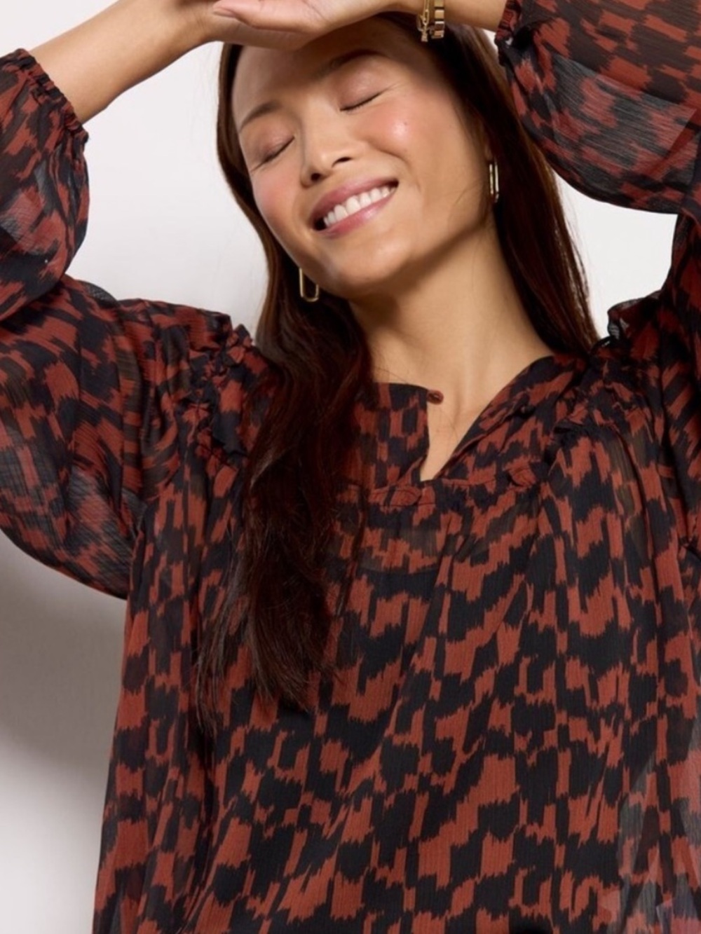EVEREVE Patterned Blouse
